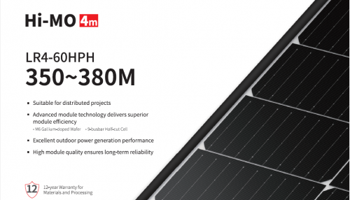 LONGI Solar Panel Mono LR4- 60HPH-375M / 30 buc / 0,35 euro/watt / Black Frame